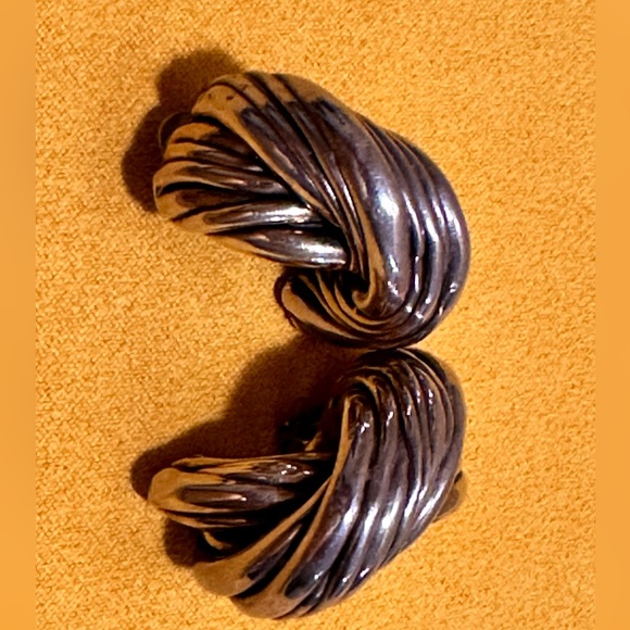 Vintage Sterling David Varsano Modernist Earrings - Picture 2 of 9